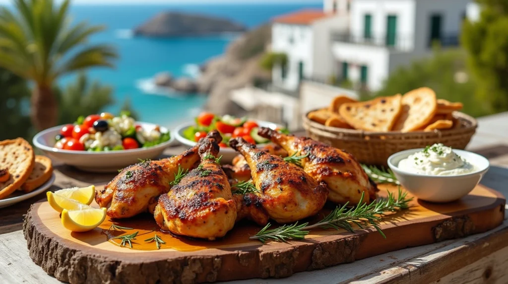 greek grilled spatchcock chicken