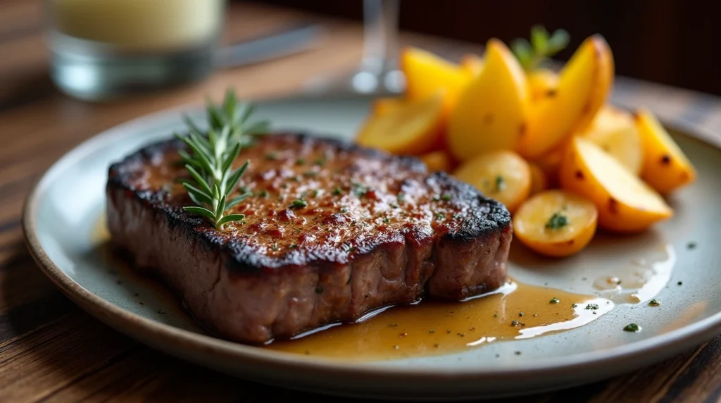 steak and potatoes