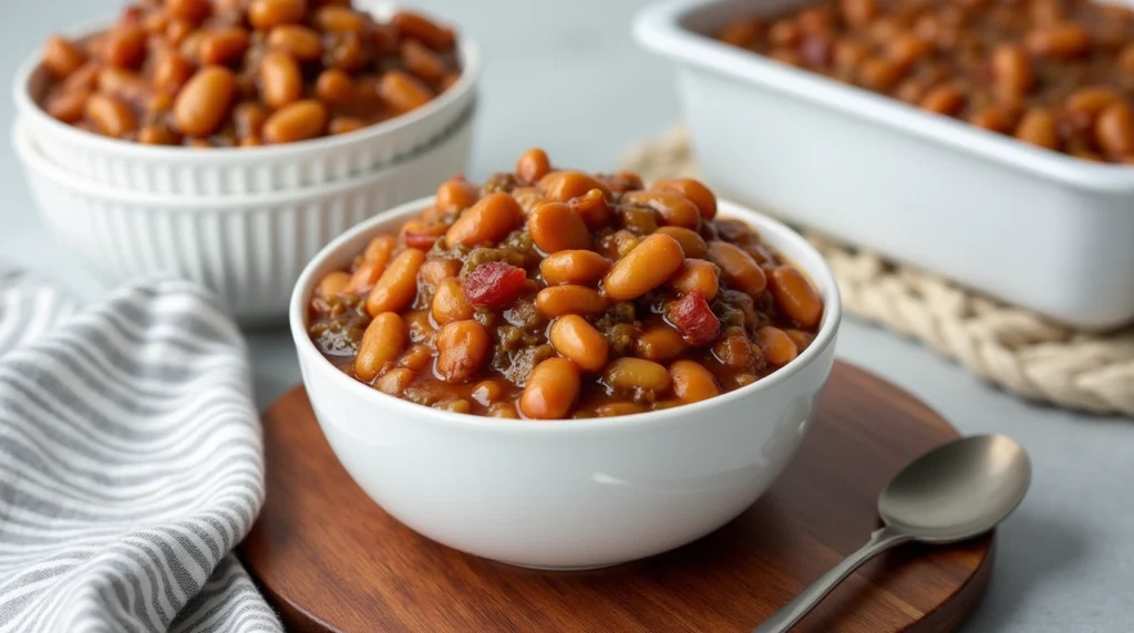 baked beans with ground beef recipe